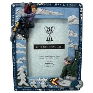 Innovation Our Sporting Life Snowboarder Photo Frame 5x7 Hand Painted 270229